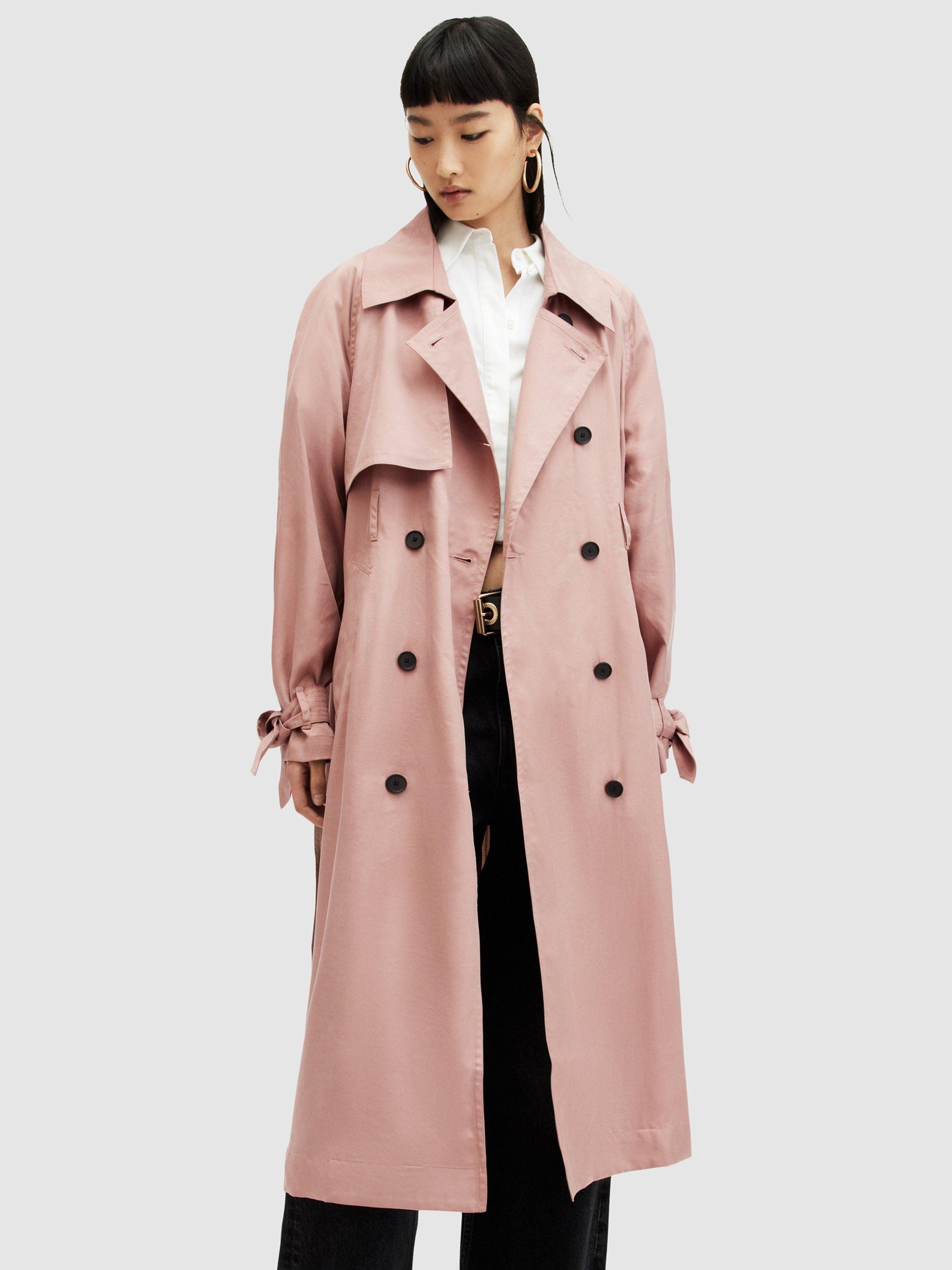 Dusky pink trench coat hotsell