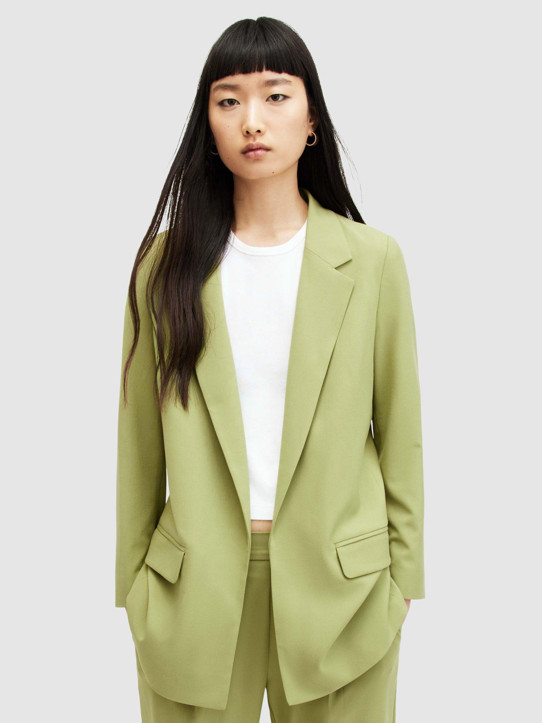 AllSaints Aleida Tri Blazer, Olive Green