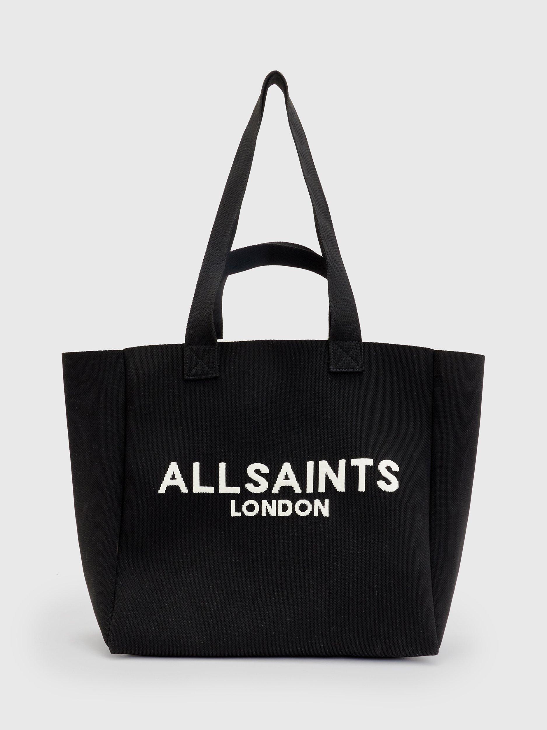 AllSaints Izzy East West Shopper Tote Bag, Black, One Size