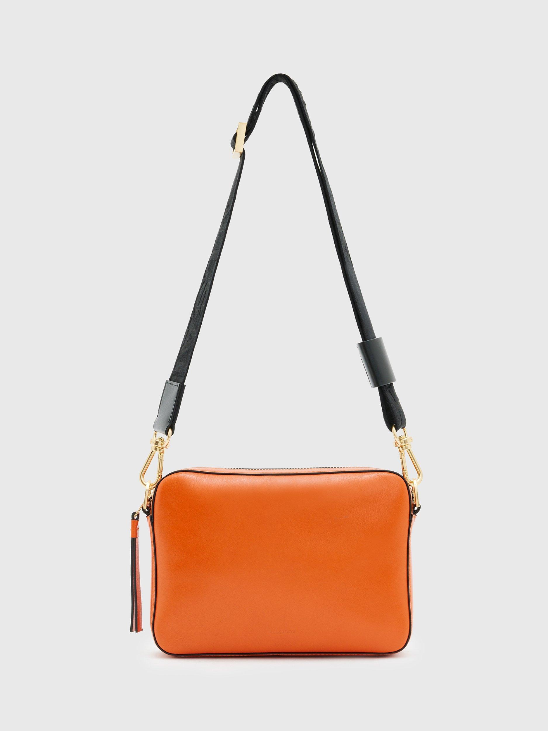 AllSaints Lucile Leather Crossbody Bag, Pyrole Orange, One Size
