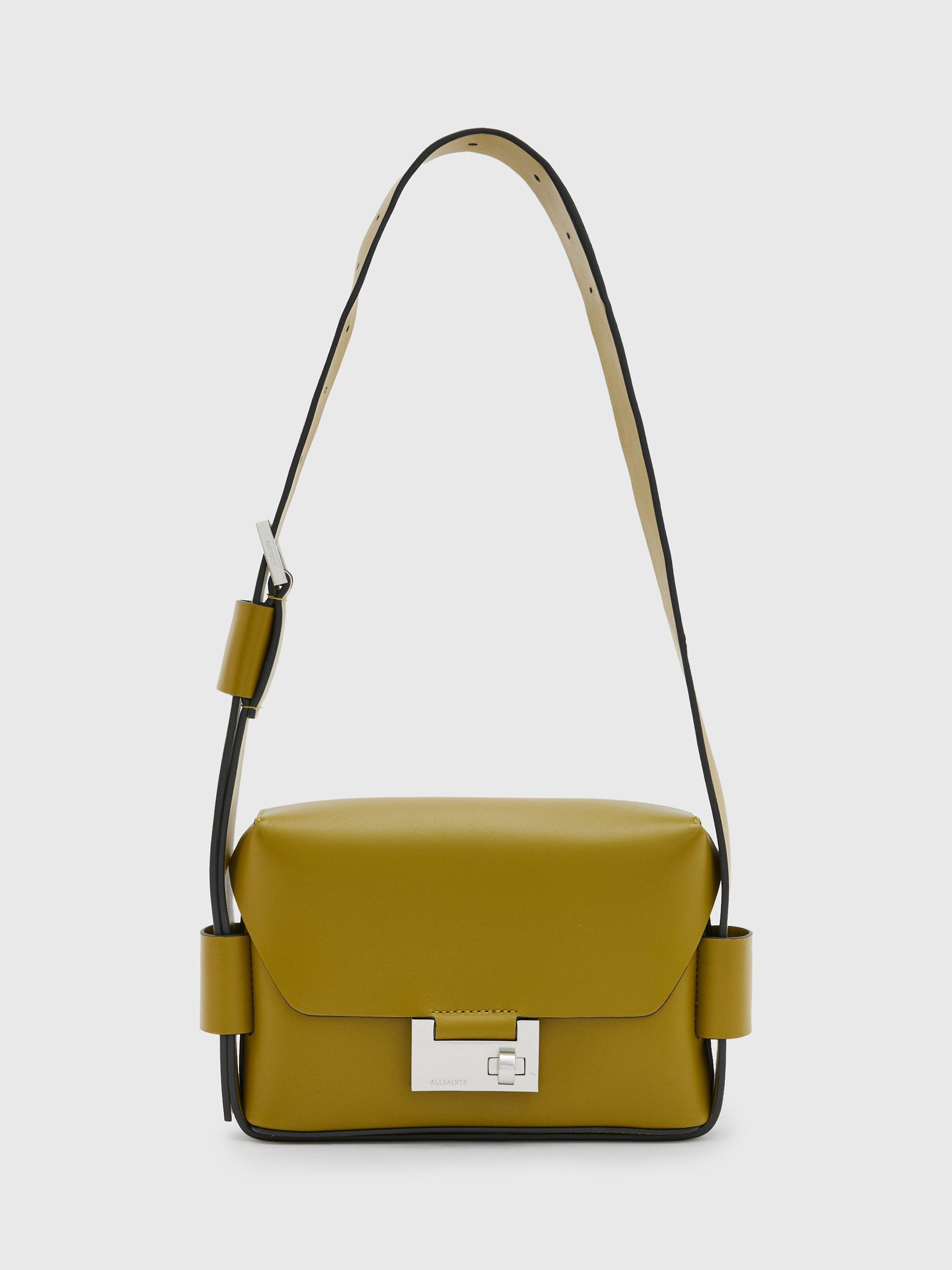 AllSaints Frankie Leather Crossbody Bag, Sap Green, One Size