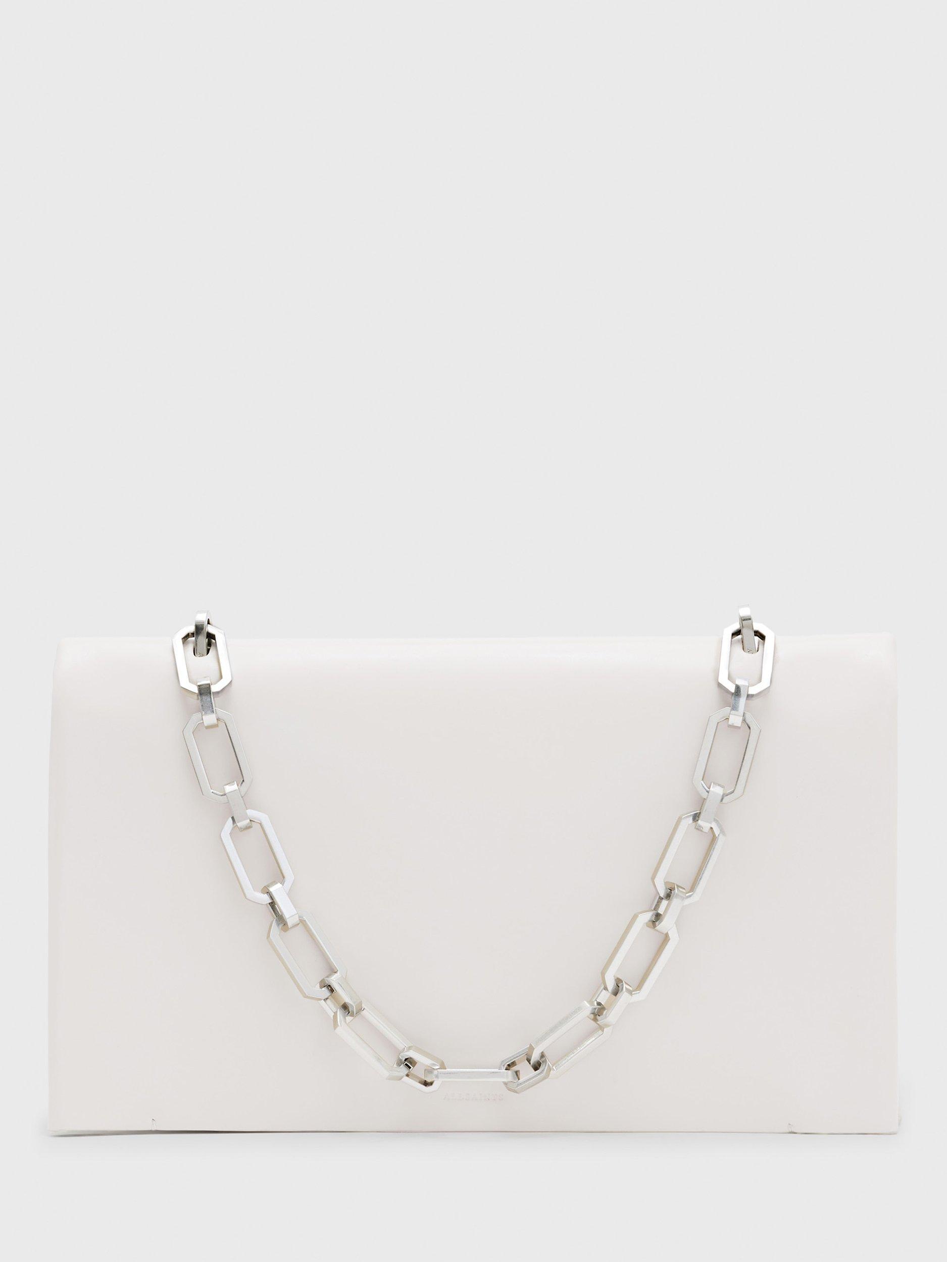 AllSaints Akira Clutch Bag, Desert White, One Size