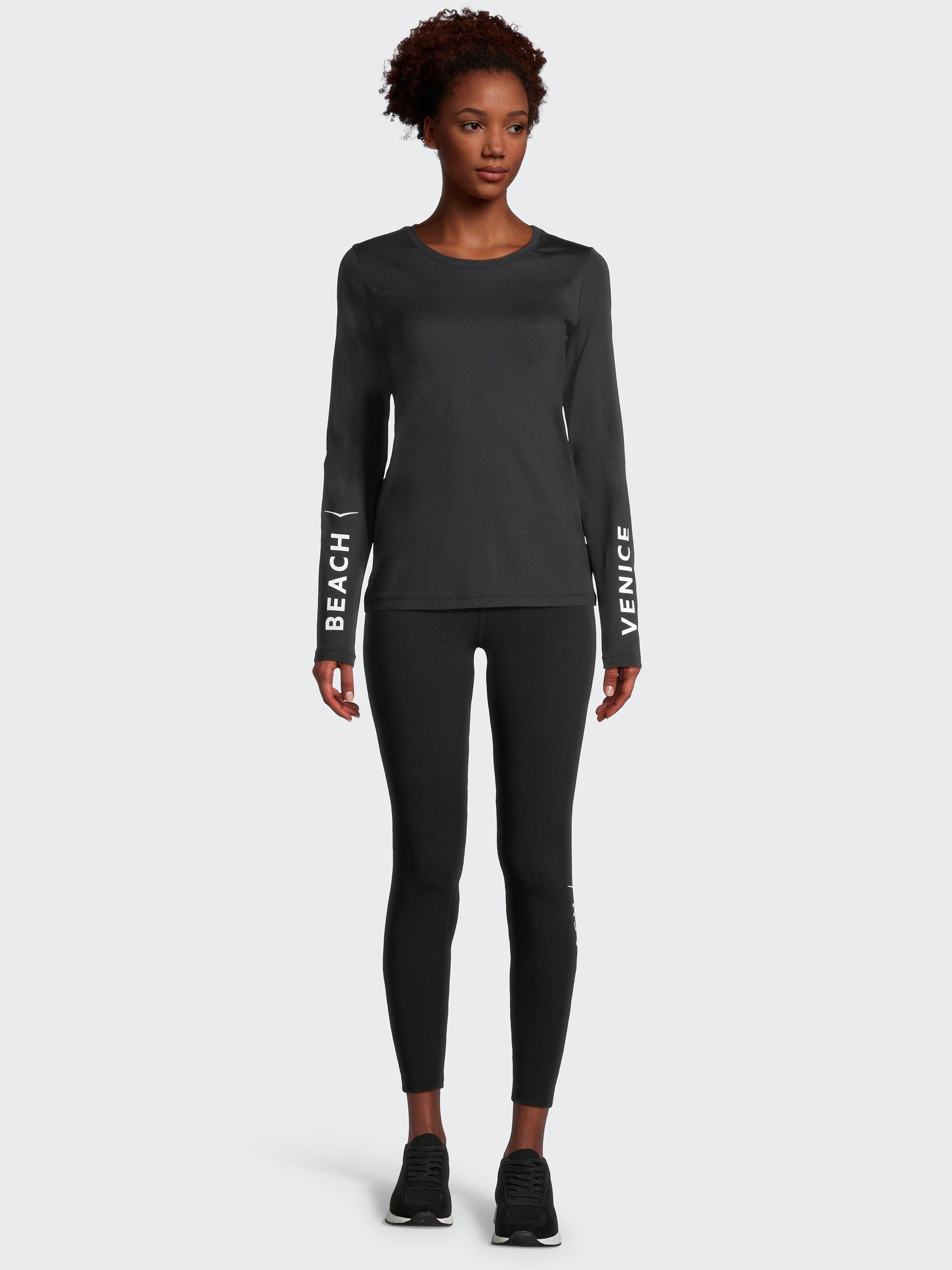 Product image 3 of 7, which shows Venice Beach Leana Long Sleeve Top, Black, S