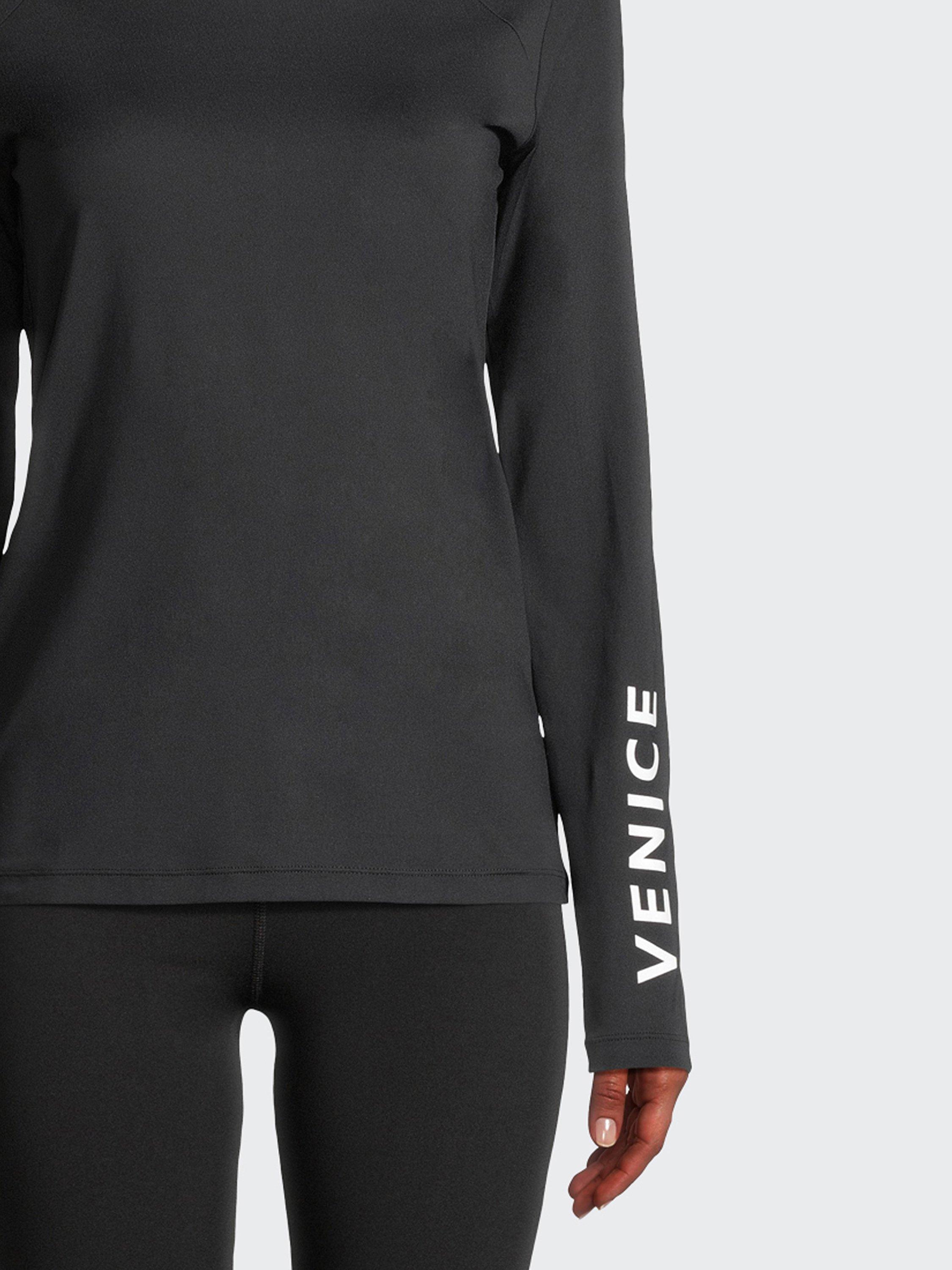 Product image 6 of 7, which shows Venice Beach Leana Long Sleeve Top, Black, S