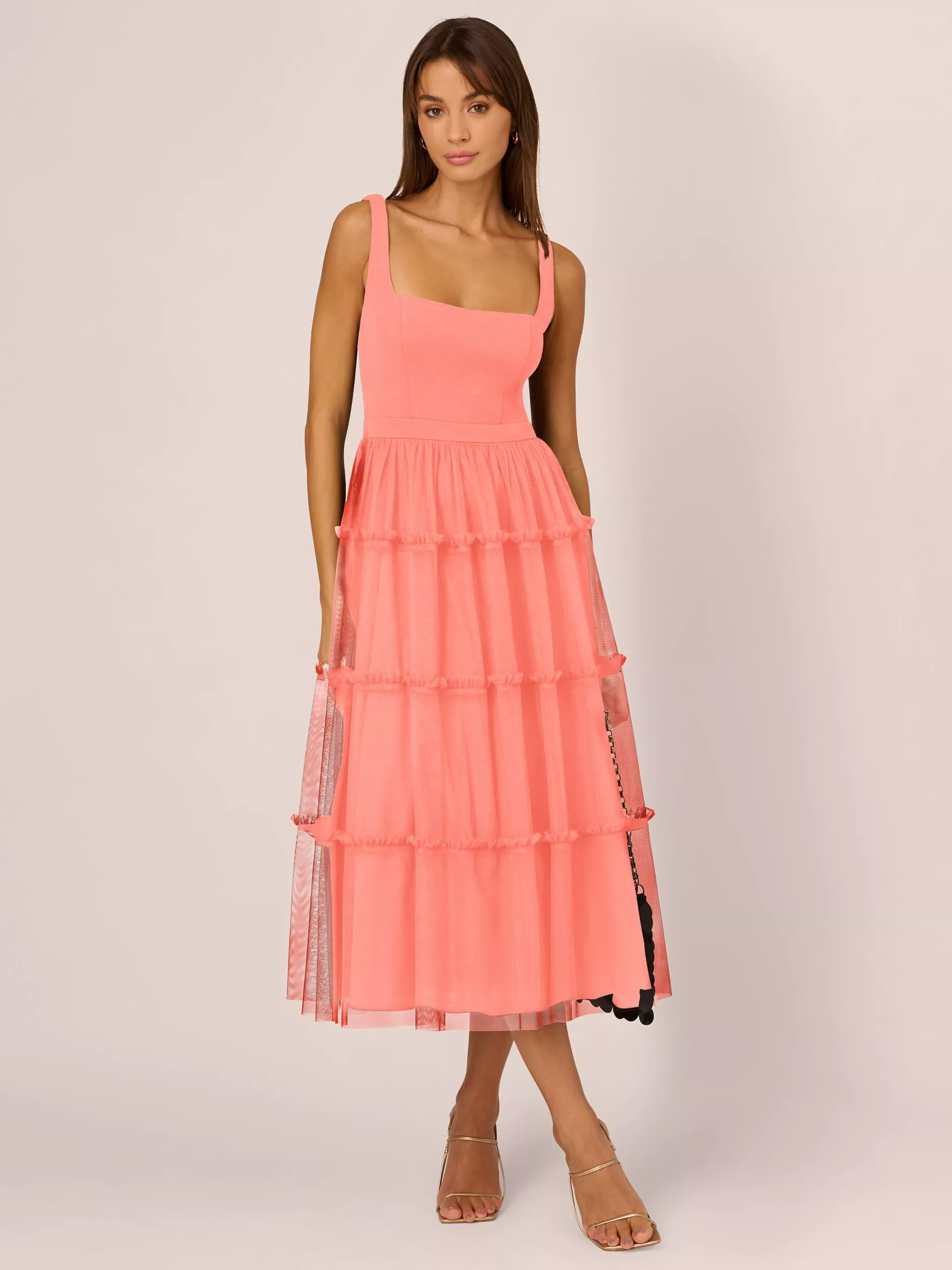 Adrianna papell coral dress hotsell