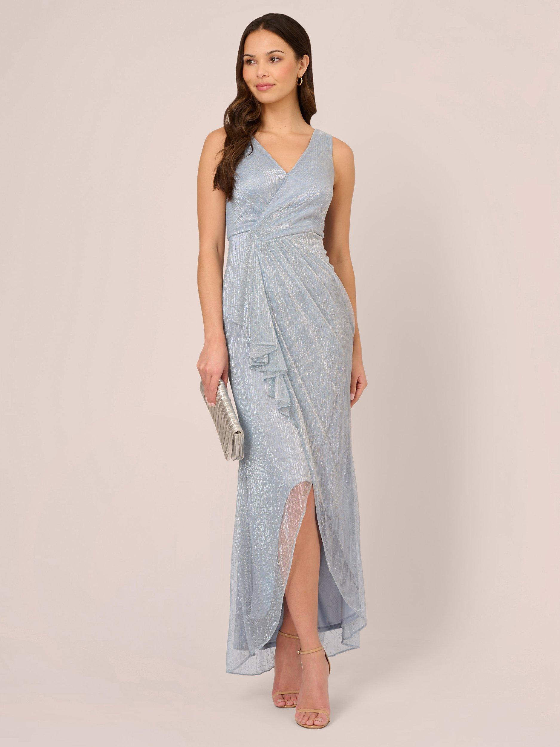 Adrianna papell cascade ruffle evening dress hotsell