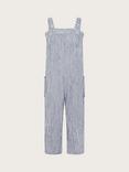 Monsoon Kids' Storm Stripe Jumpsuit, Blue