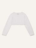 Monsoon Kids' Niamh Scalloped Cardigan, White