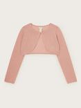 Monsoon Kids' Niamh Scalloped Cardigan, Dusky Pink