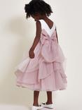 Monsoon Kids' Olivia Organza Dress, Dusky Pink