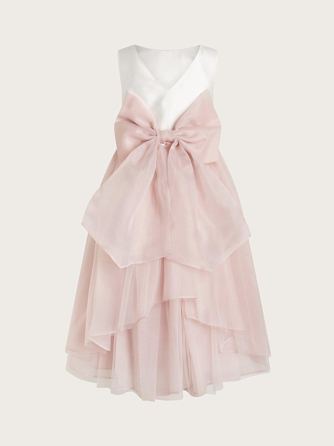 Monsoon Kids' Olivia Organza Dress, Dusky Pink, 3 years