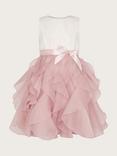 Monsoon Kids' Lace Bodice CanCan Ruffle Party Dress, Pink