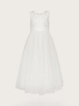 Monsoon Kids Pearl Henrietta Dress White