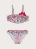 Monsoon Kids' Ditsy Floral Frill Bow Bikini Set, Multi