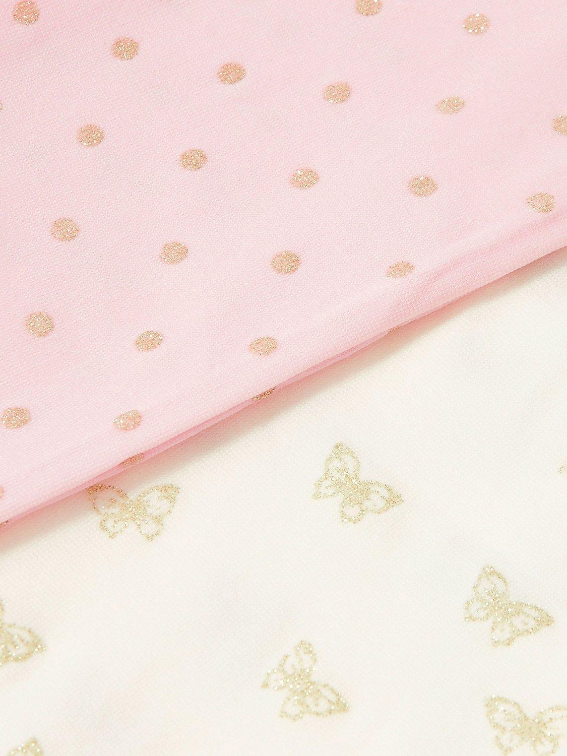 Product image 3 of 3, which shows Monsoon Kids' Glitter Tights, Pack of 2, Multi, 3-4 years