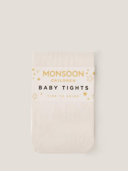 Monsoon Kids' Lacey Tights, Pack of 2, Multi - view 2, Multi