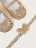 Monsoon Baby Glitter Butterfly Headband & Booties Set, Gold