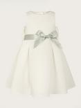 Monsoon Baby Holly Bow Scuba Bridemaids Dress, Ivory