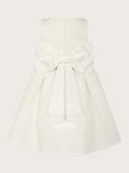 Monsoon Baby Holly Bow Scuba Bridemaids Dress, Ivory