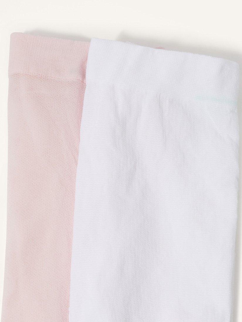 Product image 3 of 3, which shows Monsoon Baby Lacey Tights, Pack of 2, Multi, 0-6 months