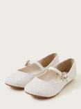 Monsoon Kids' Pretty Lacey Ballerina Shoes, Ivory