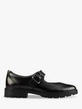 Clarks Kids' Loxham Walk Buckle Leather School Shoes, Black