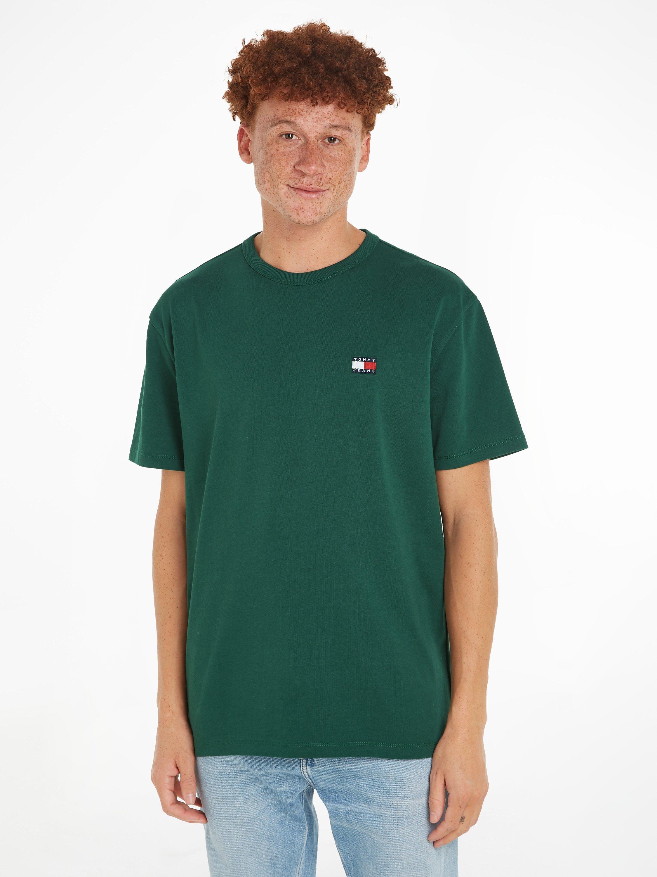 Tommy Hilfiger Tommy Jeans Badge Cotton T-Shirt, Court Green