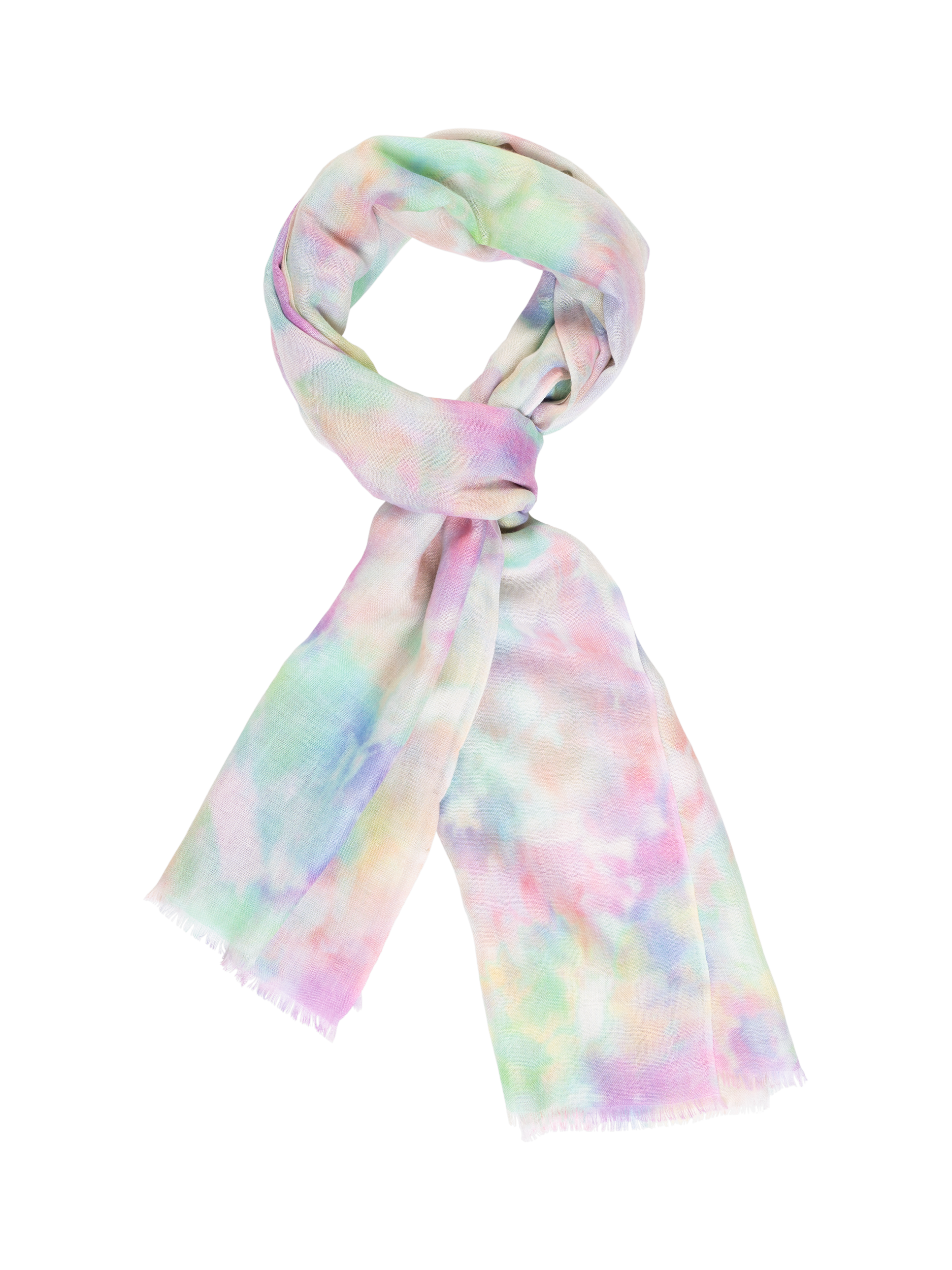 Product image 1 of 5, which shows chesca Dream Silk Cashmere Scarf, Multi