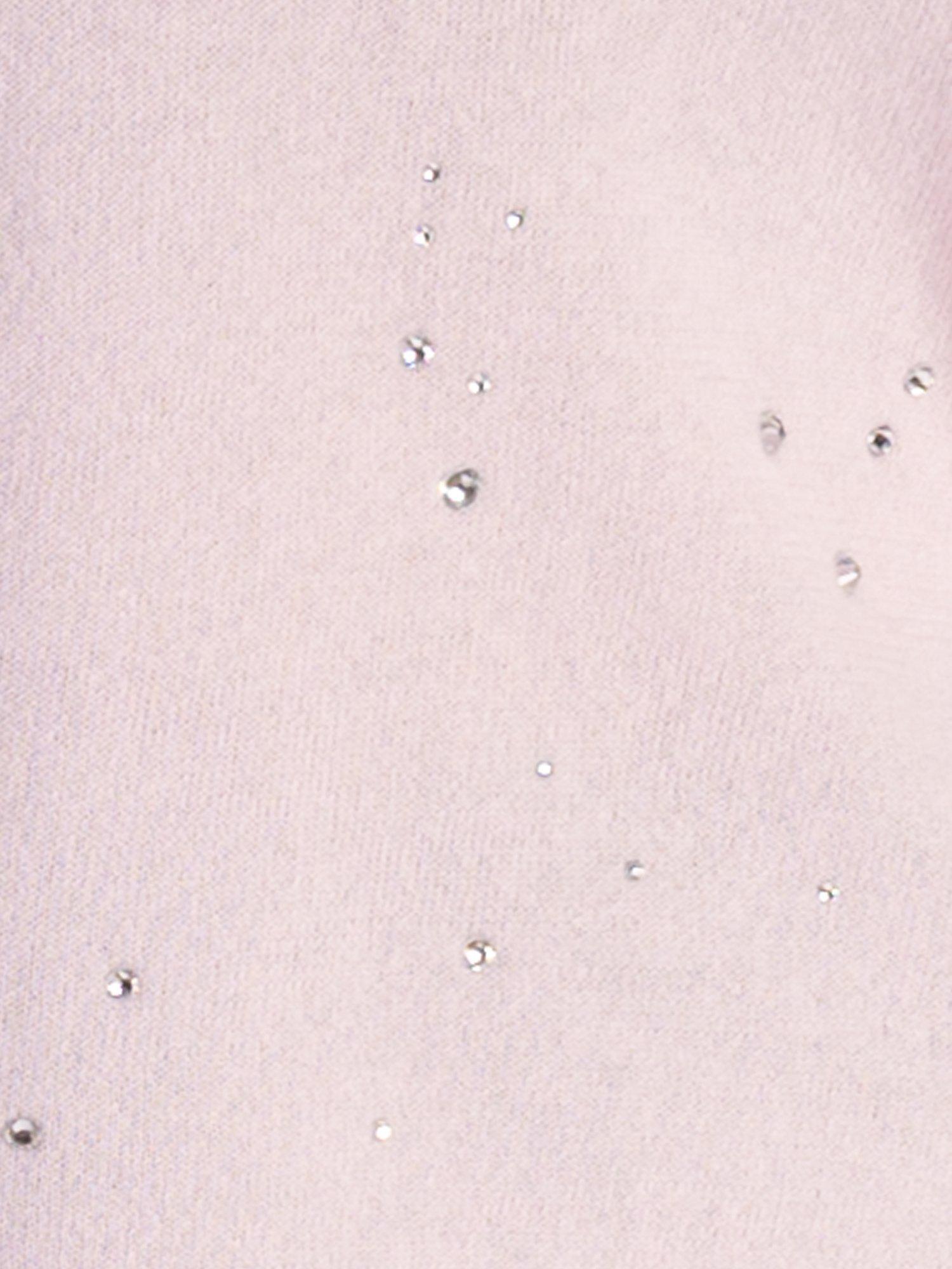 Product image 5 of 5, which shows chesca Crystal Fine Knit Pure Cashmere Jumper, Pink, L