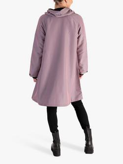 chesca Accordian Collar Hooded Reversible Raincoat - view 2, Orchid/Black