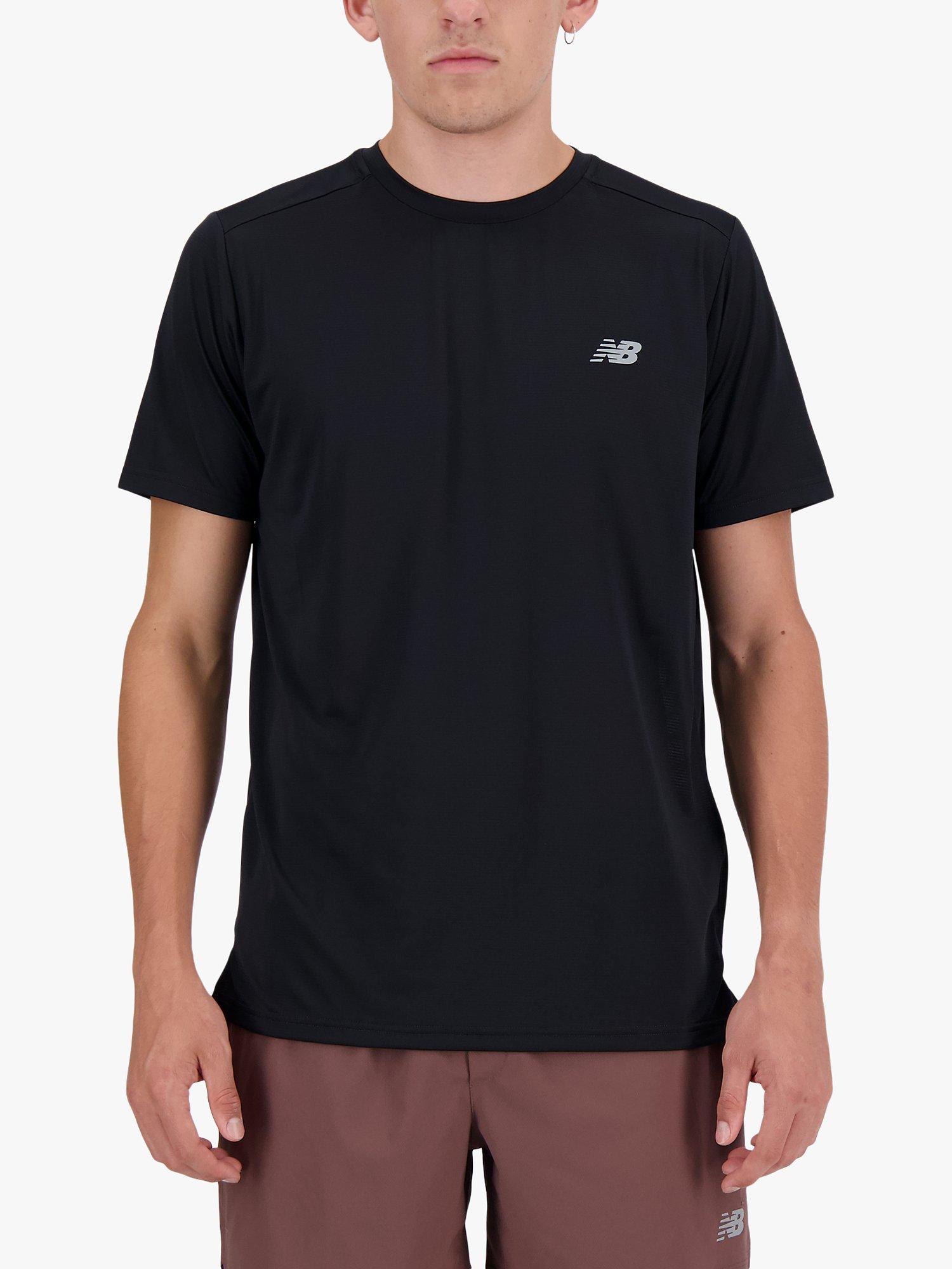 Product image 1 of 4, which shows New Balance Lightweight Jersey Short Sleeve T-Shirt, Black, S