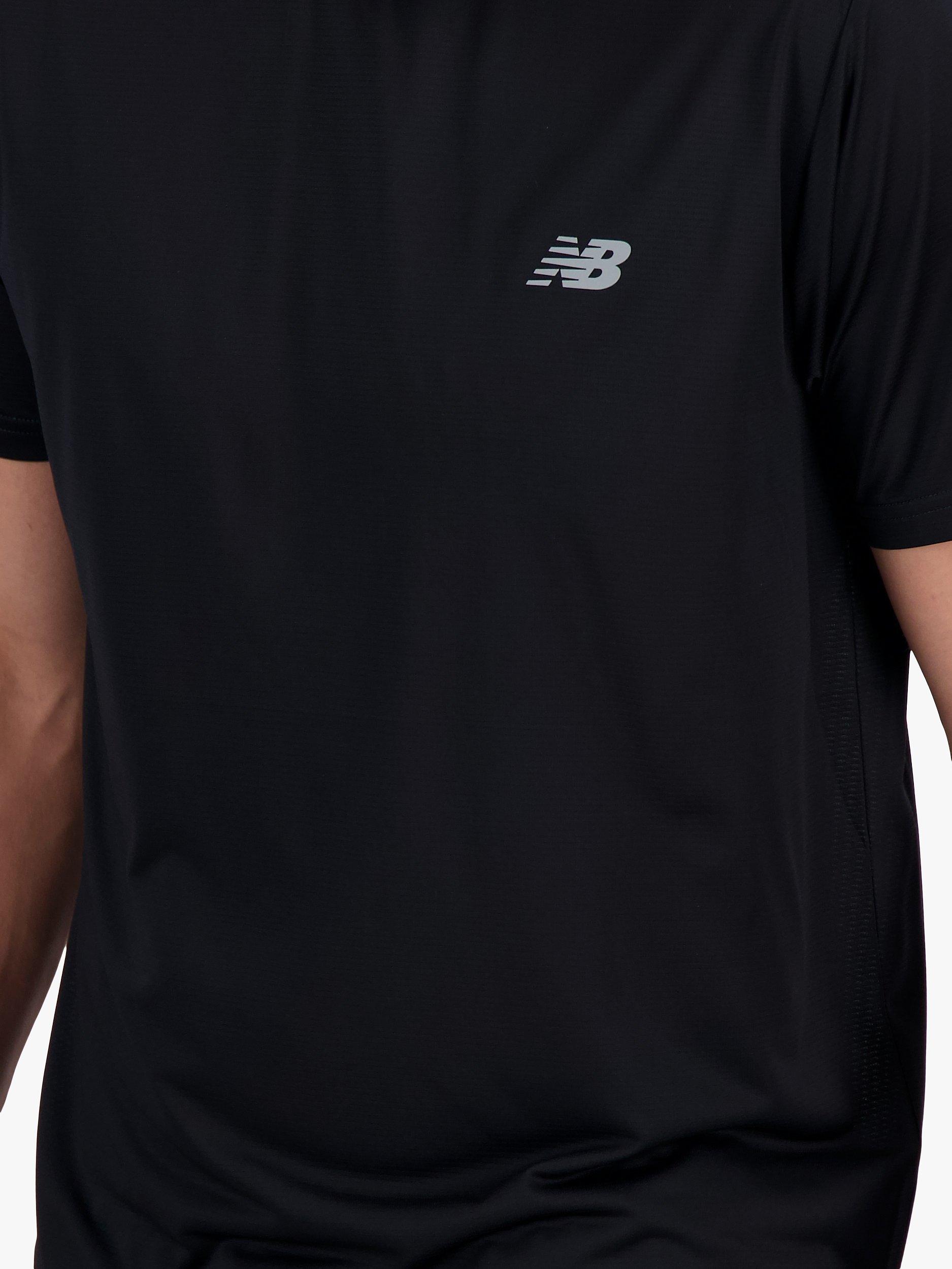 Product image 4 of 4, which shows New Balance Lightweight Jersey Short Sleeve T-Shirt, Black, S