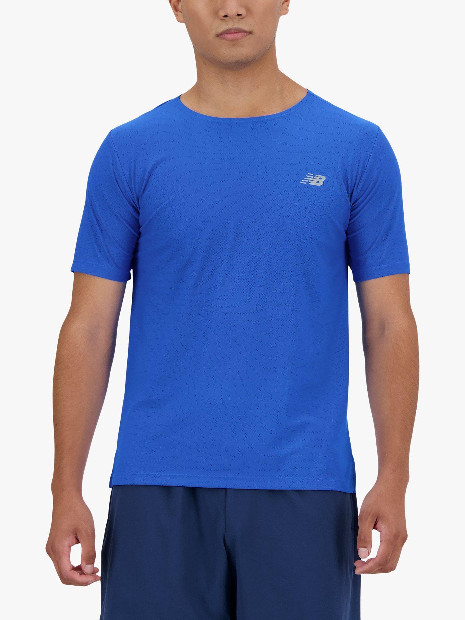 New Balance Jacquard Running Top, Blue Oasis