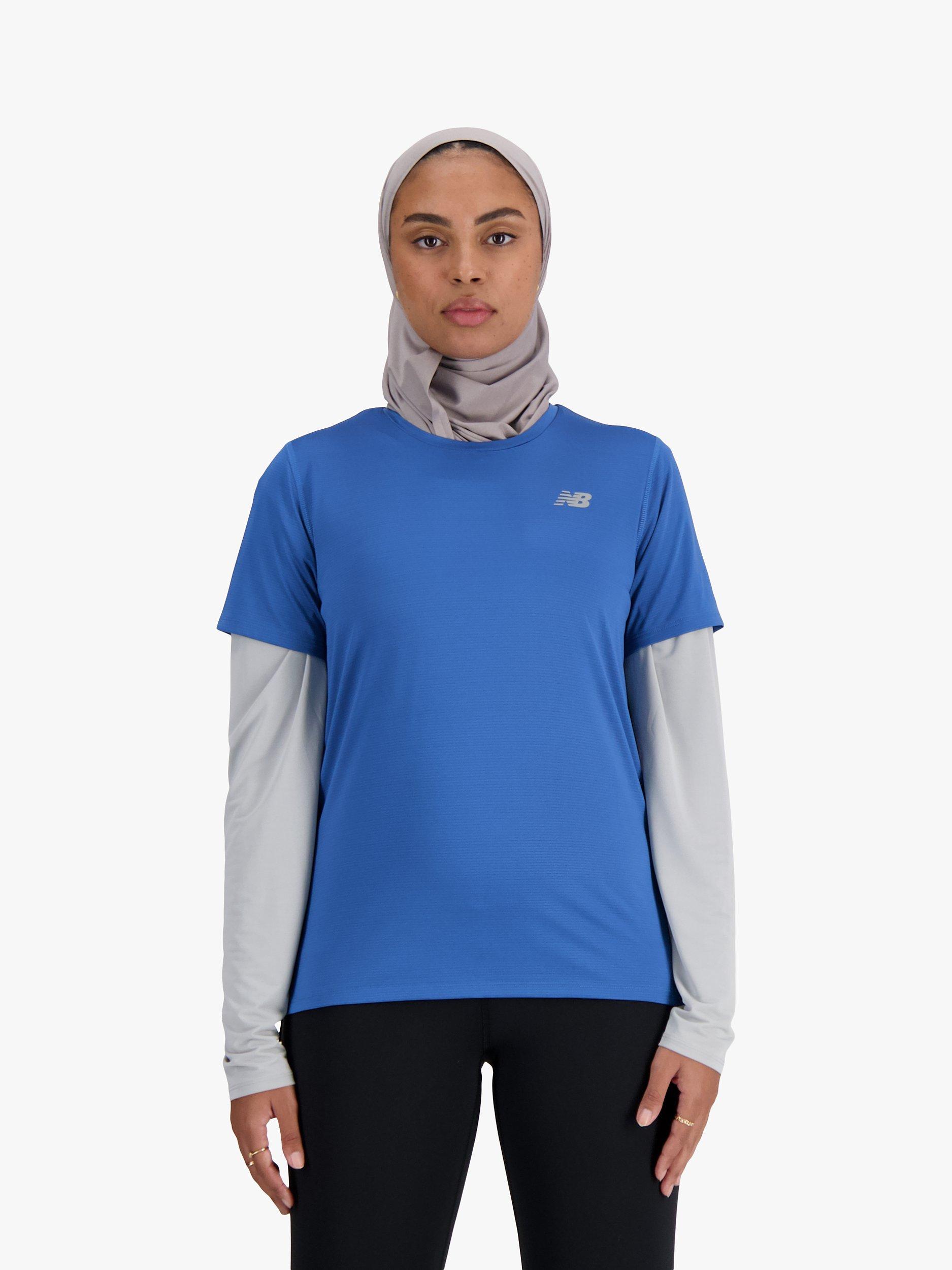 New Balance Women's Short Sleeve Top, Blue Agate