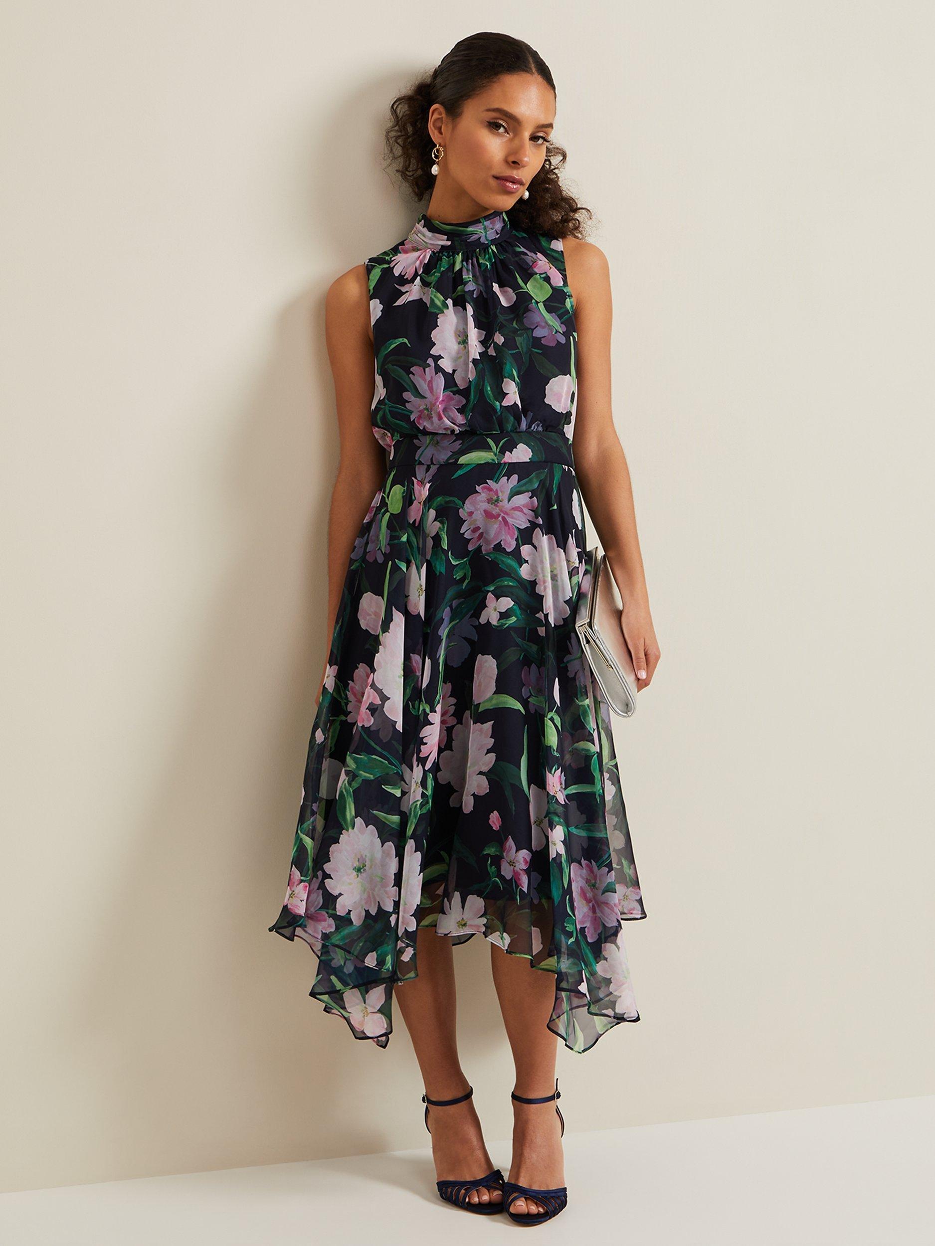 Phase Eight Petite Lucinda Midi Dress, Multi