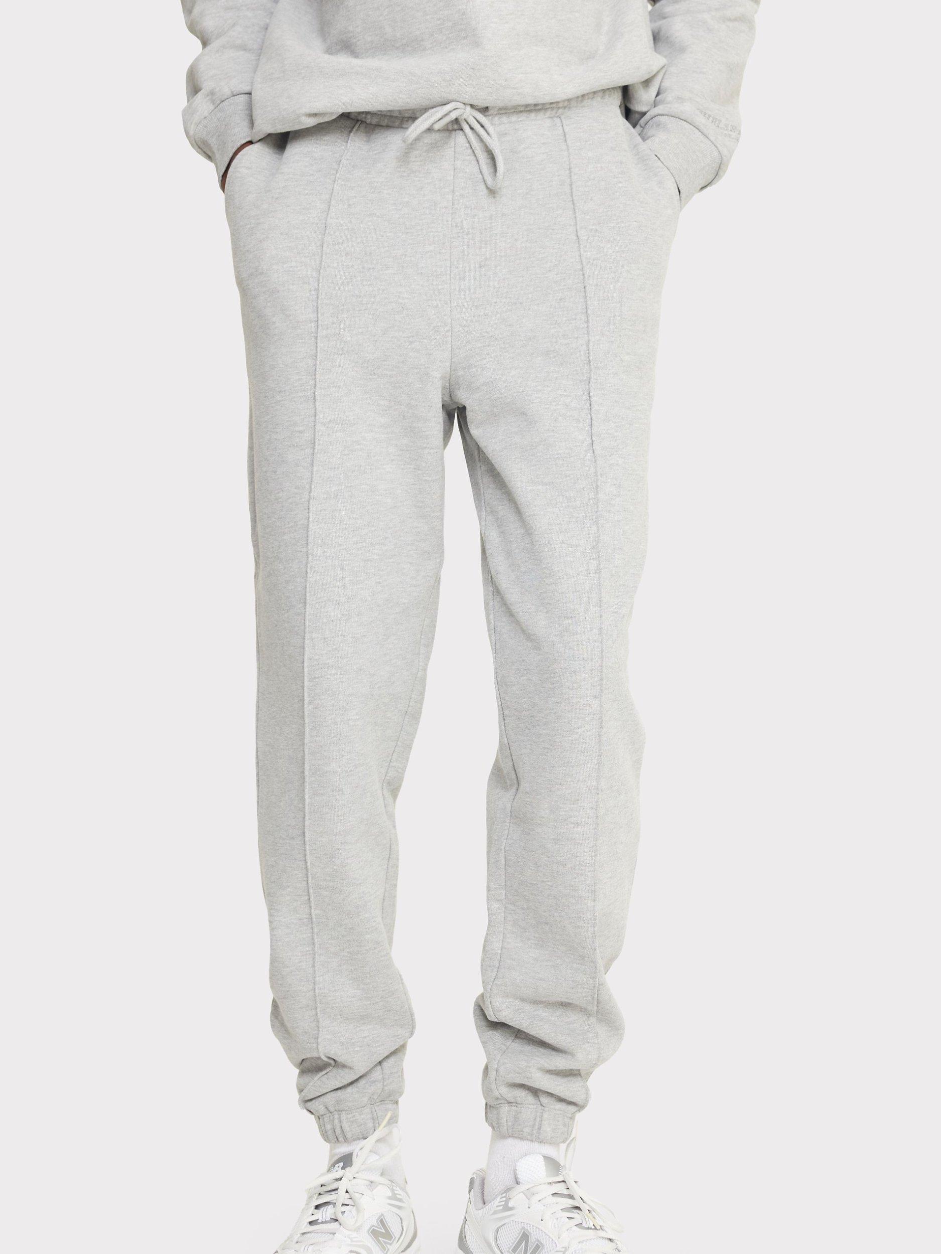 Chelsea Peers Organic Cotton Blend Pintuck Joggers, Grey