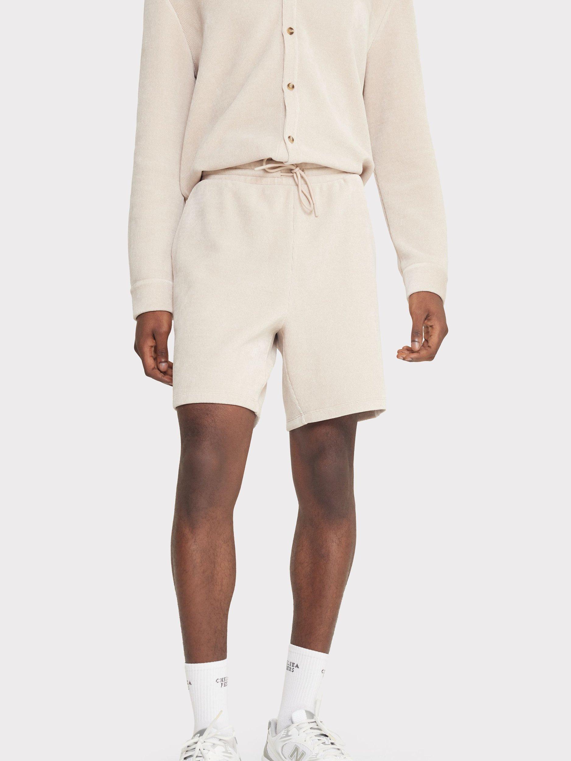 Chelsea Peers Corduroy Sweat Shorts, Off White
