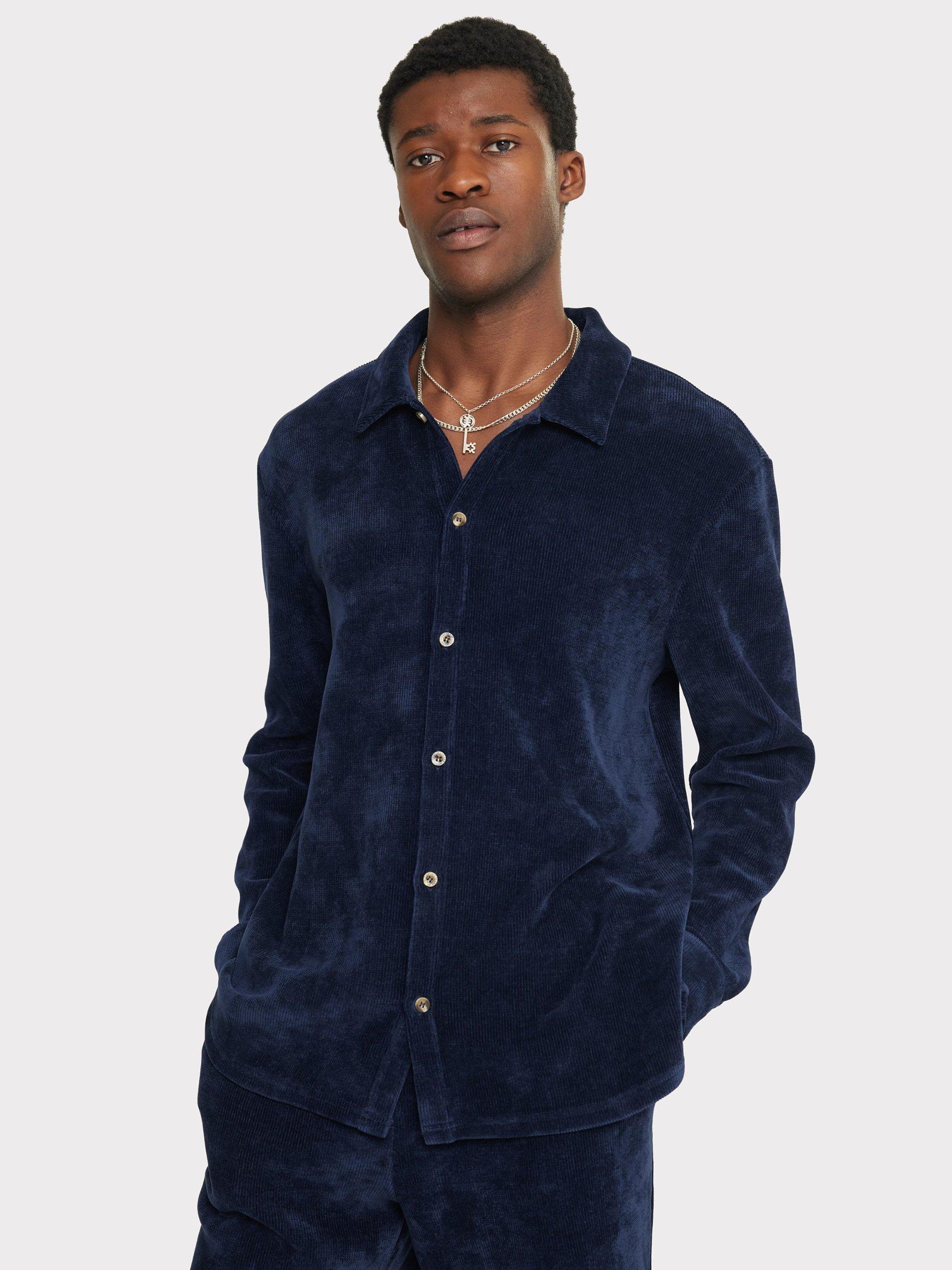 Chelsea Peers Corduroy Shirt, Navy
