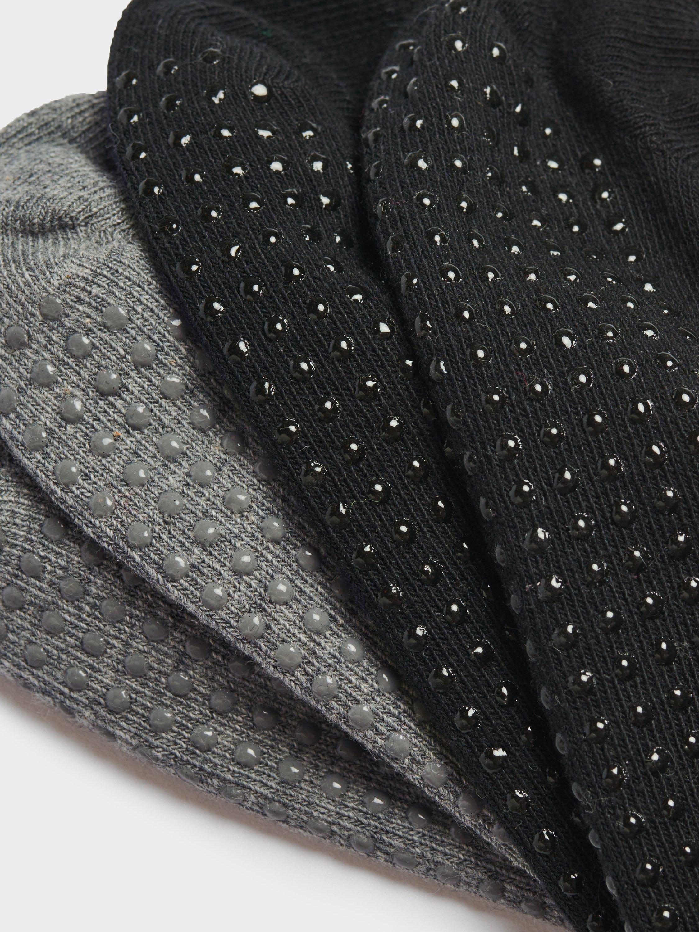 Product image 2 of 2, which shows Sweaty Betty Pilates Socks Pack of 2, Black/Grey, 2.5-5