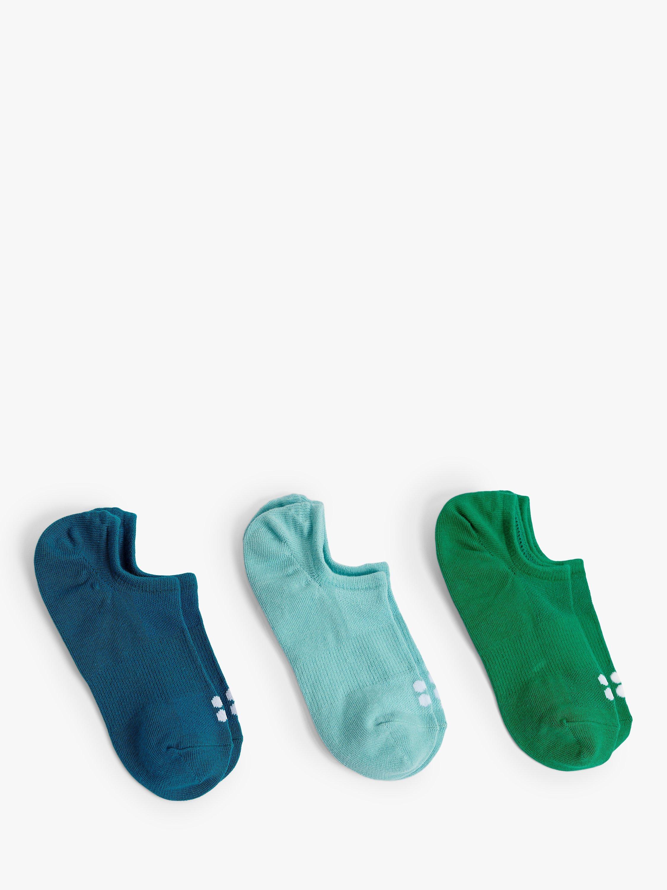 Sweaty Betty No Show Organic Cotton Blend Training Socks, Pack of 3, Electro Green