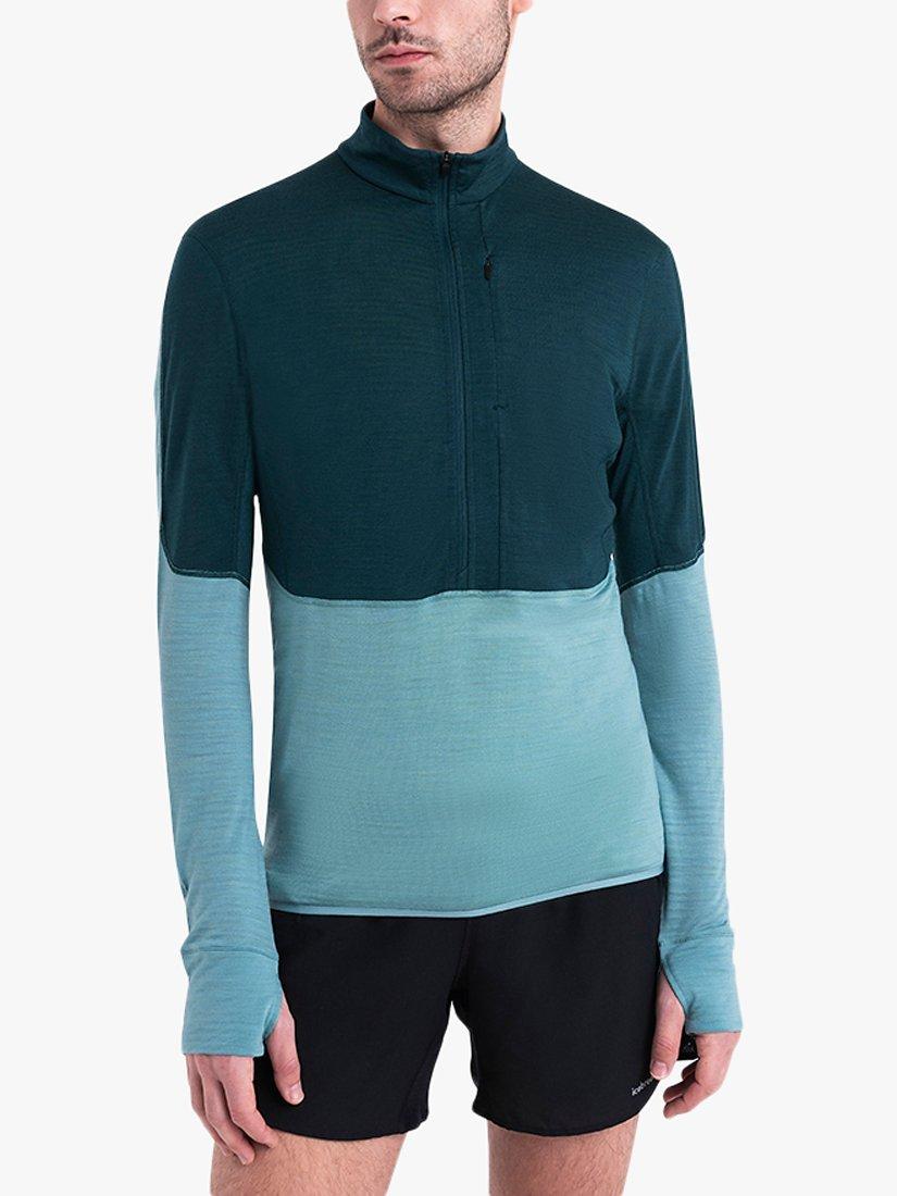 Icebreaker Merino 200 Descender Half-Zip Top, Fathom/Cloud