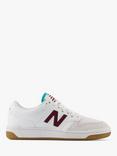 New Balance Kids' 480 Basketball Style Lace Up Trainers, White