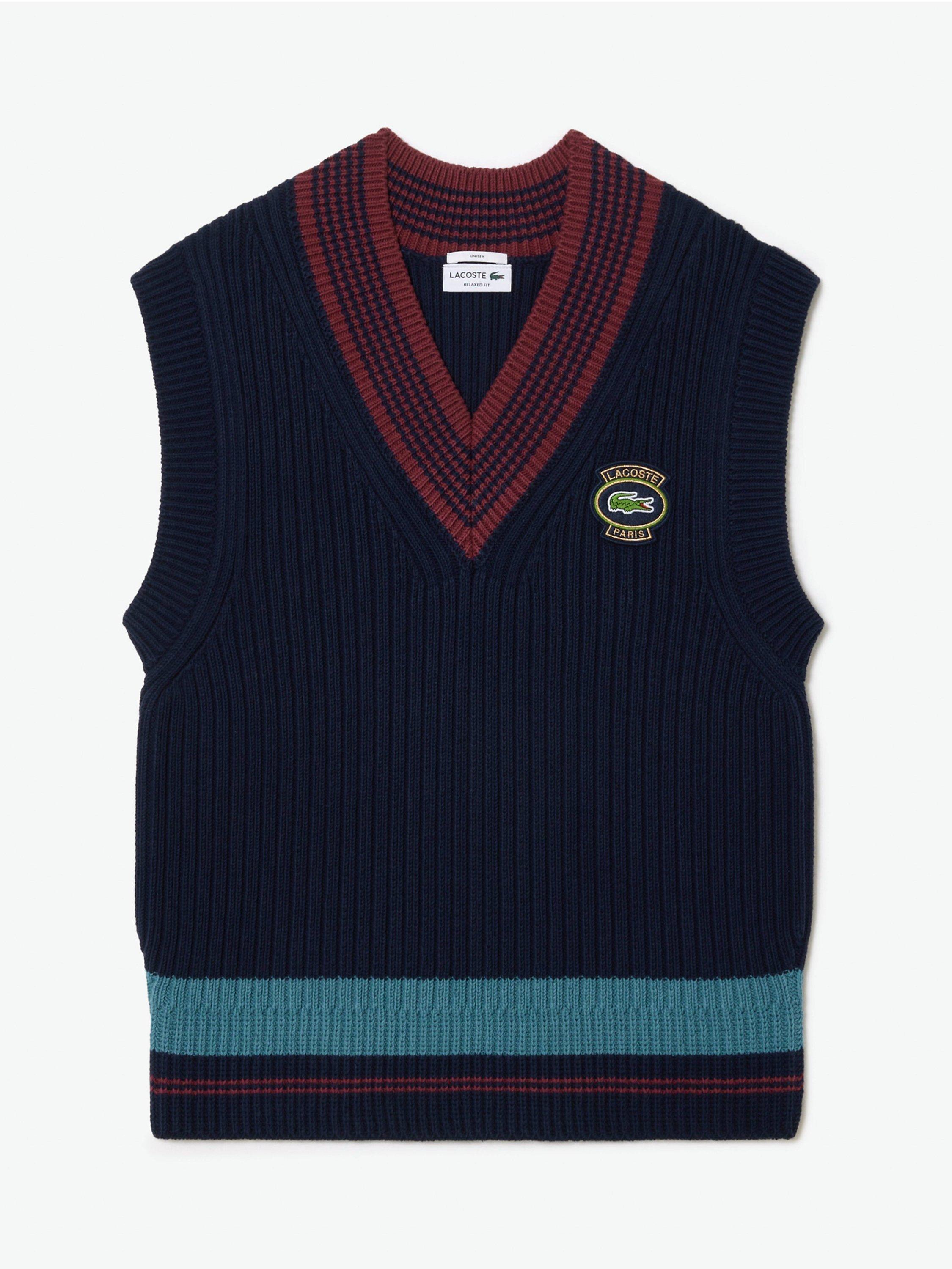 Lacoste Heavy Knit Badge Tennis Jumper, Navy