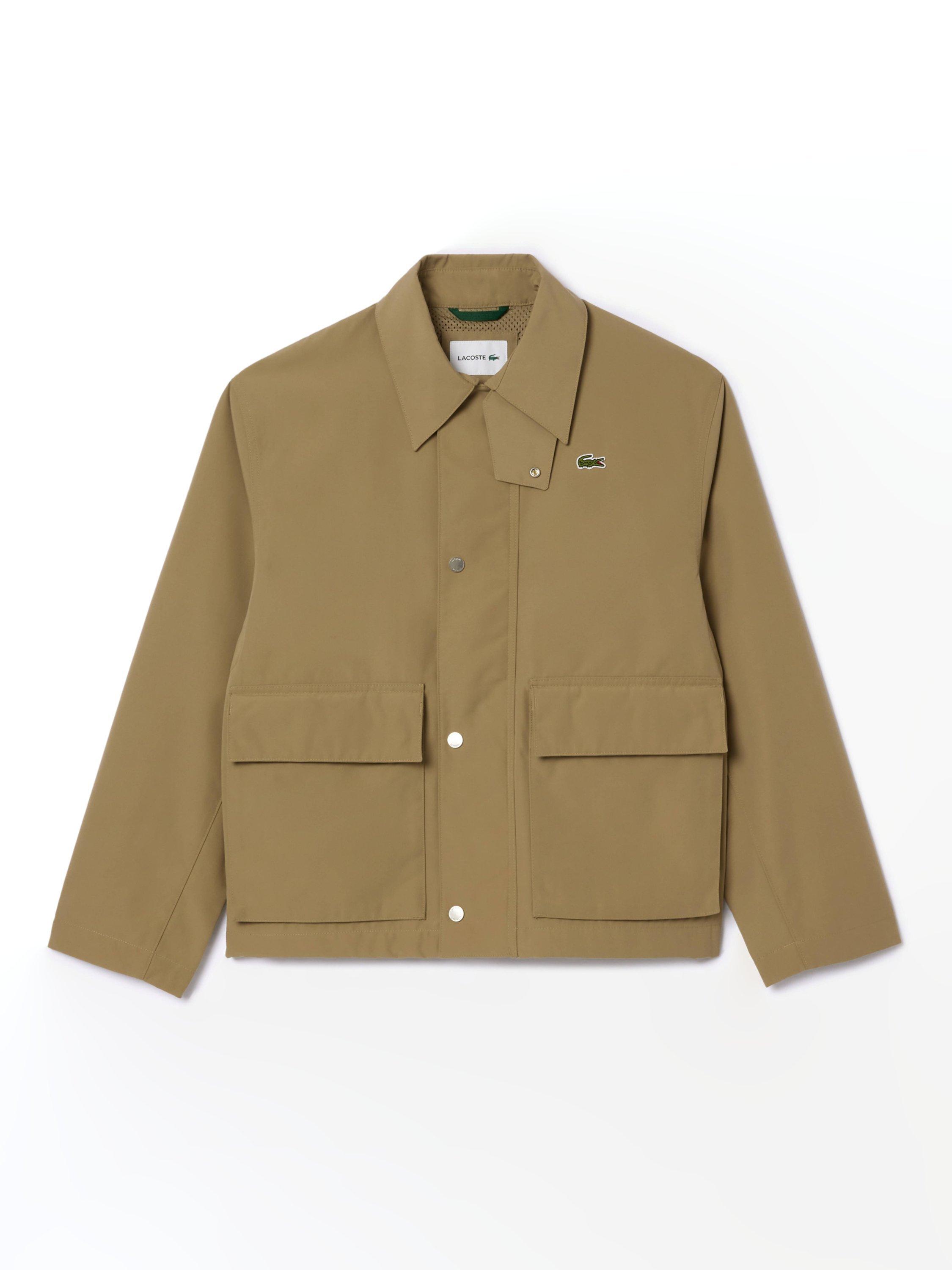 Lacoste Core Essential Snap Down Jacket, Brown