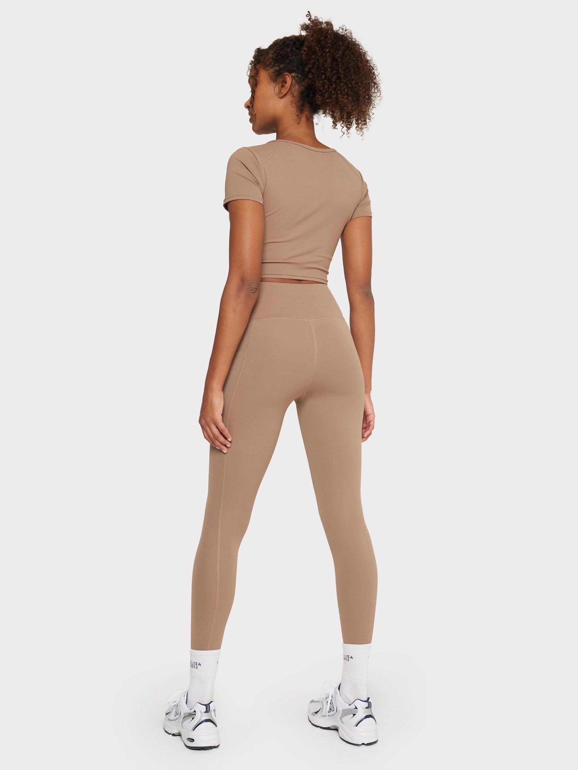 Product image 7 of 7, which shows Chelsea Peers Stretch Leggings, Brown, 8