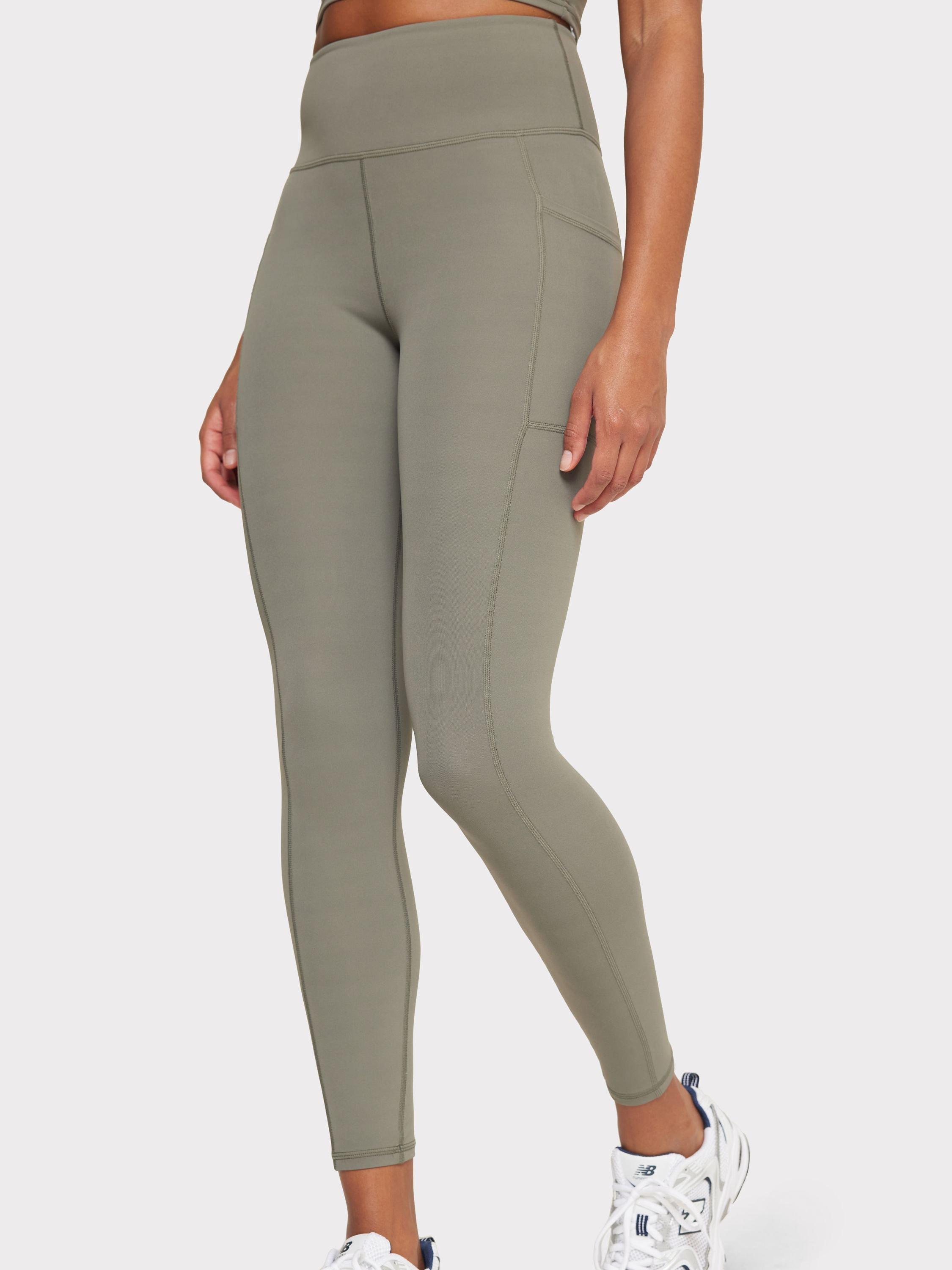 Product image 1 of 5, which shows Chelsea Peers Stretch Leggings, Khaki, 8