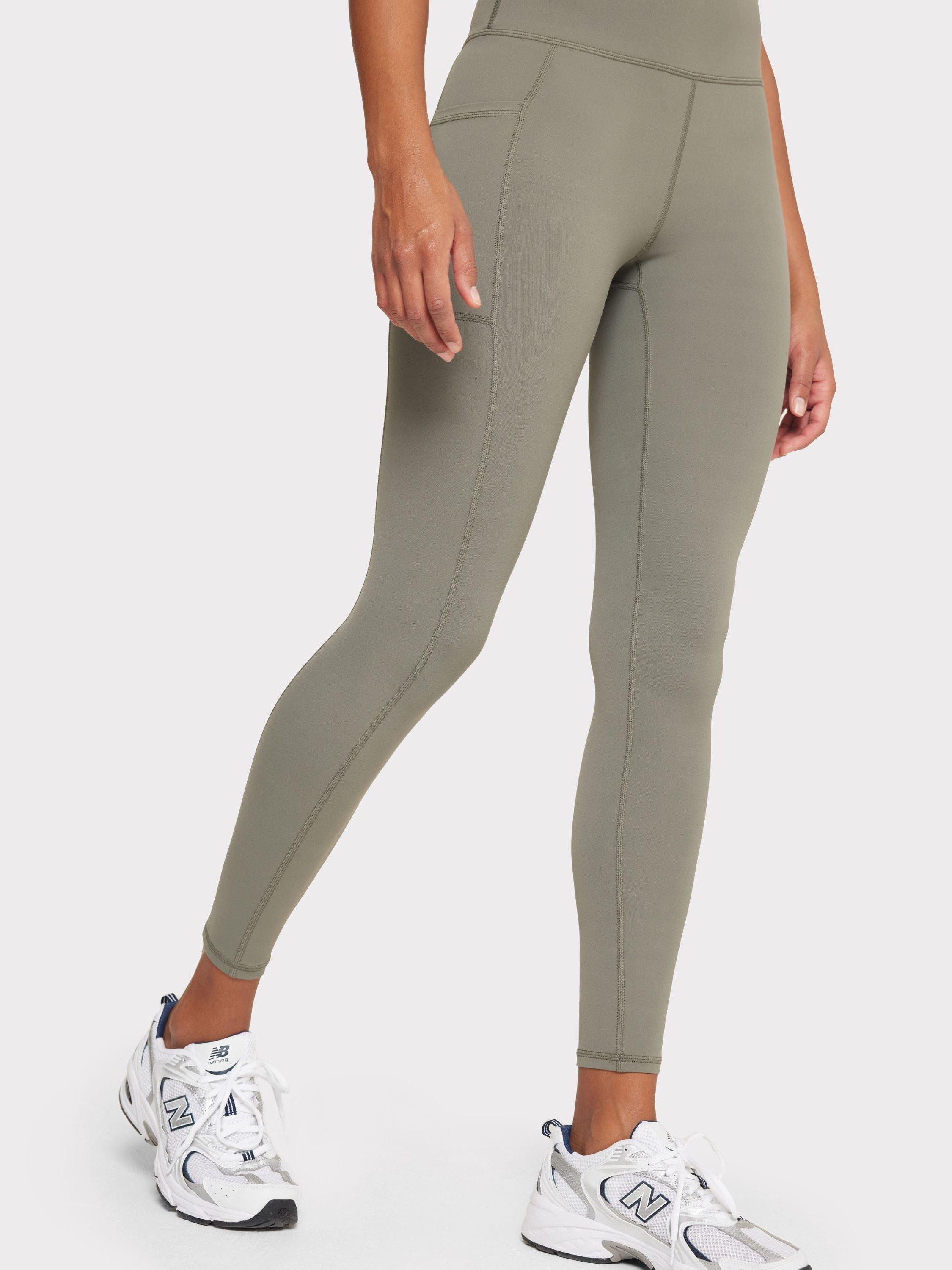 Product image 4 of 5, which shows Chelsea Peers Stretch Leggings, Khaki, 8