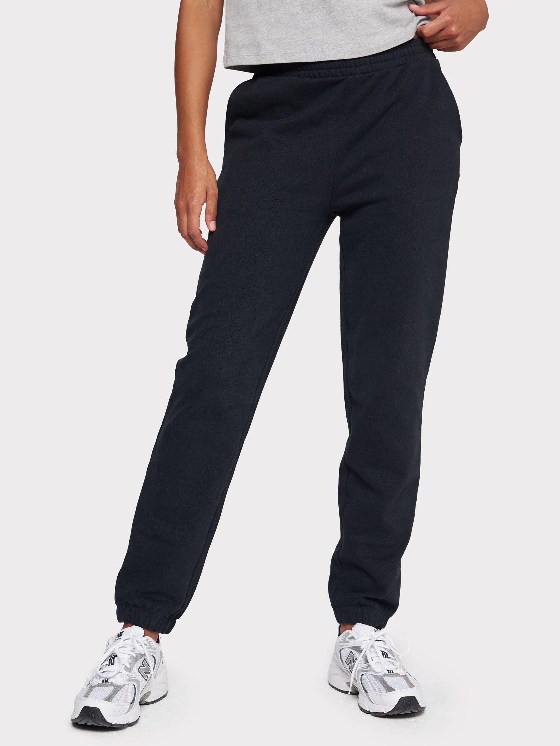 Chelsea Peers Organic Cotton Lounge Joggers, Black