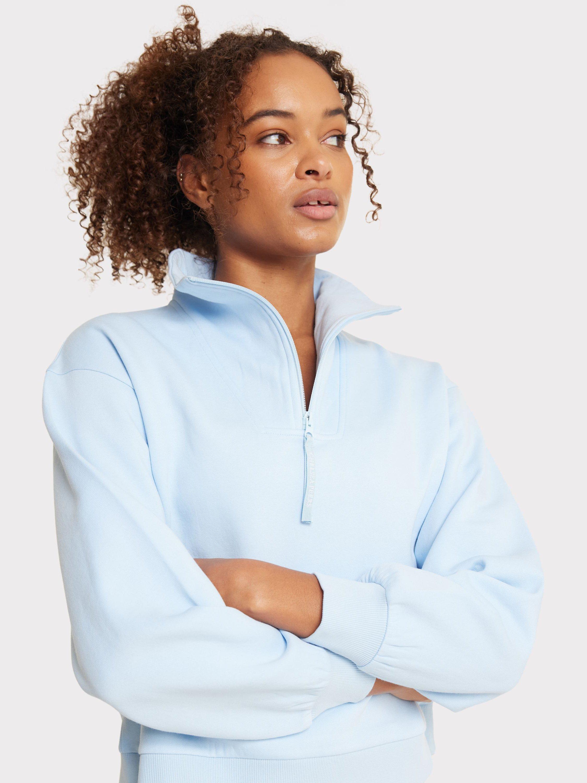 Product image 2 of 6, which shows Chelsea Peers 3/4 Zip Sweatshirt, Blue, 12