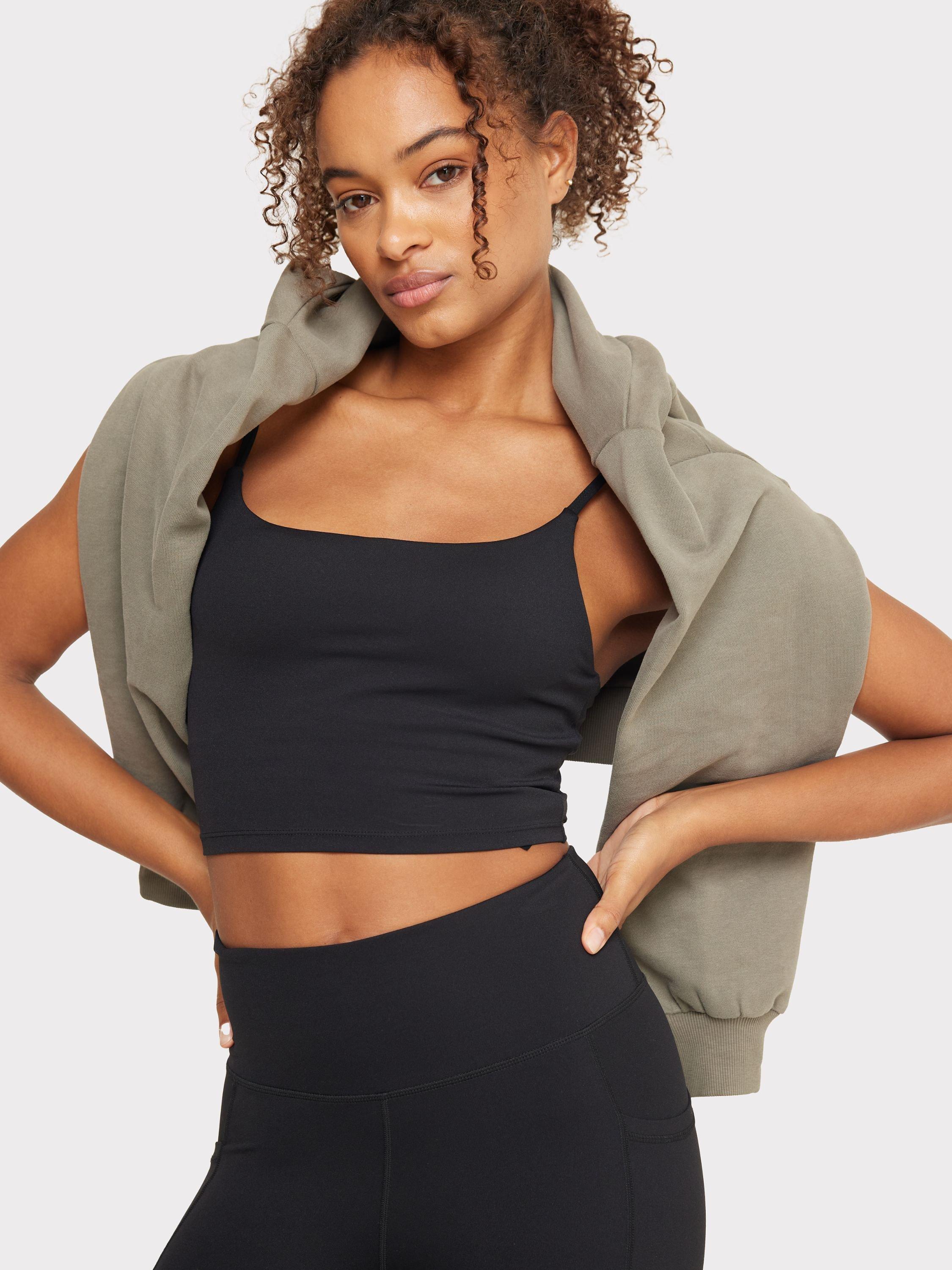 Product image 6 of 6, which shows Chelsea Peers Organic Cotton Cropped Sweatshirt, Khaki, 6